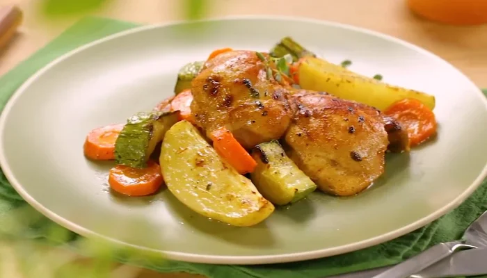 receita de frango com legumes ao forno