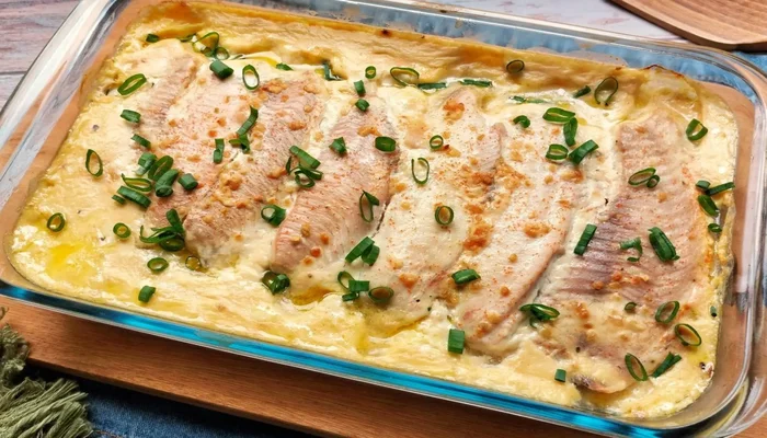 receita de tilápia com creme de cebola